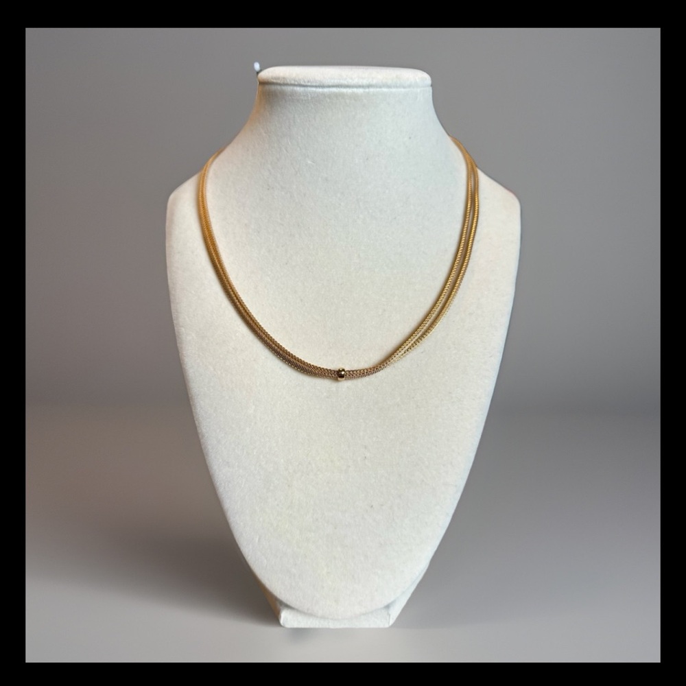 ⭐️ Dior Gold Plated Double-Strand Necklace